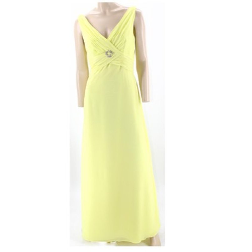 Beautiful Canary Yellow Chiffon Gown